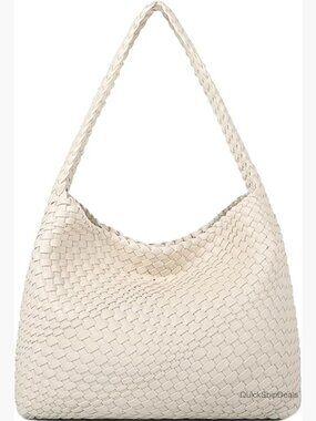 Vegan Leather Hobo Shoulder Bag Top-Handle Tote